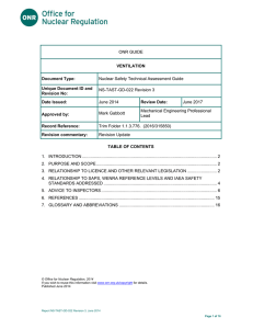 ONR GUIDE VENTILATION Document Type: Nuclear Safety