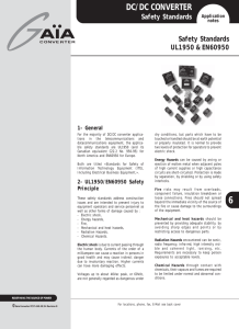 DC/DC CONVERTER Safety Standards