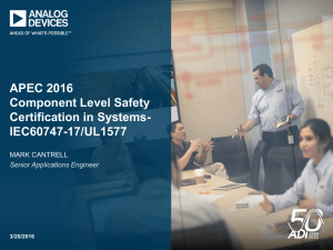 IS13.2 Component Level Safety Certification in Systems