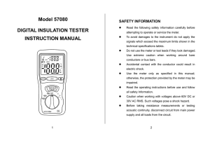 Model 57080 DIGITAL INSULATION TESTER