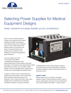 Selecting Power Supplies for Medical Equipment Designs