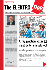 Array junction boxes must be total insulated!