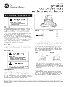 Installation Guide — L1M L4MD Lowmount | GEH2885H