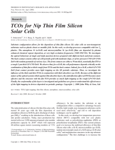 TCOs for nip thin film silicon solar cells