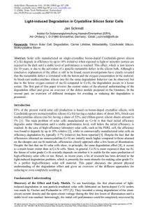 Light-induced Degradation in Crystalline Silicon Solar Cells Jan