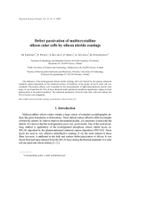 Defect passivation of multicrystalline silicon solar cells by silicon