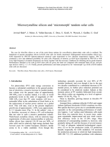 Microcrystalline silicon and `micromorph` tandem solar cells