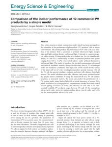 Comparison of the indoor performance of 12 commercial PV