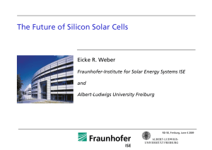 The Future of Silicon Solar Cells