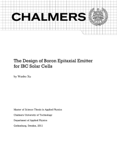 The Design of Boron Epitaxial Emitter for IBC Solar Cells