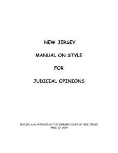 manual on style for judicial opinions