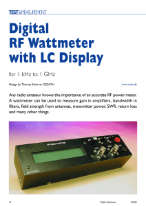 Digital RF Wattmeter with LC Display