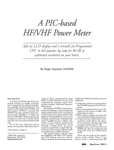 A PIC-based HF/VHF Power Meter
