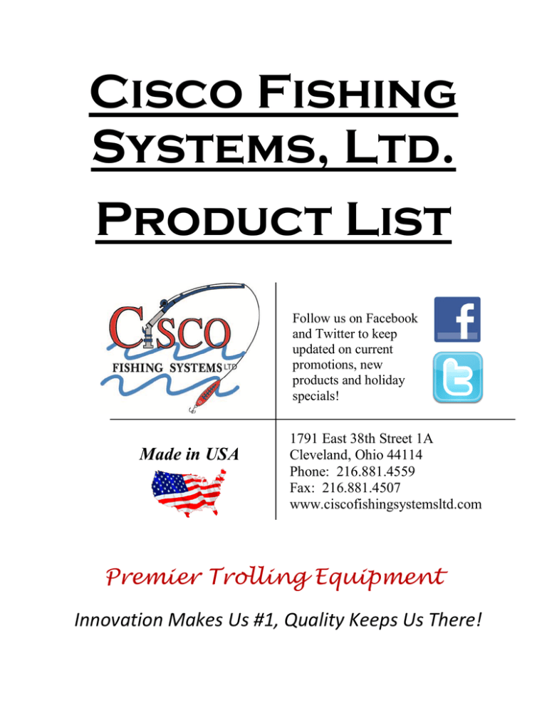 Current Catalog - Cisco Fishing Systems