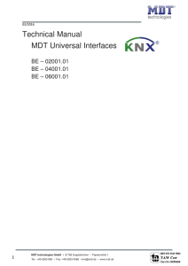 Technical Manual MDT Universal Interfaces