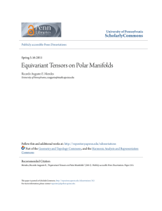 Equivariant Tensors on Polar Manifolds