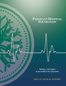 FY15 Annual Report - Passavant Hospital Foundation