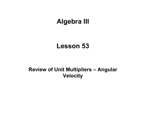Algebra III Lesson 53