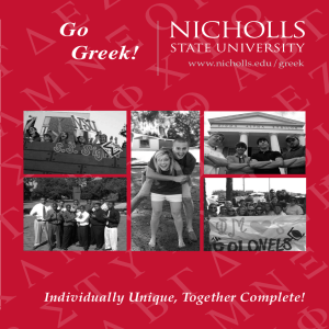 Go Greek! - Nicholls State University