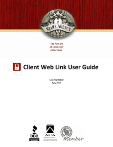 Client Web Link User Guide - The Stark Collection Agency