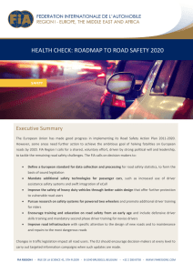 health check: roadmap to road safety 2020