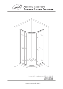 Assembly Instructions Quadrant Shower Enclosure
