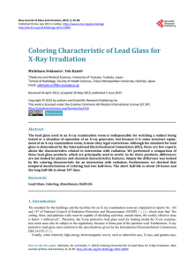 Coloring Characteristic of Lead Glass for X