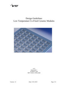 Design Guidelines Low Temperature Co-Fired Ceramic Modules
