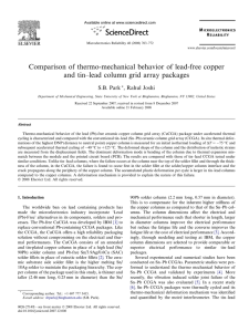 Comparison of thermo-mechanical behavior of lead