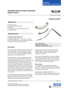 Tubeskin thermocouple assembly Model TC59-X