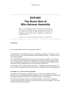 DVD-60C The Seven Sins of Wire Harness Assembly