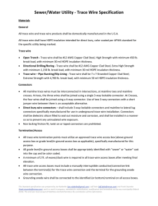 Sewer/Water Utility - Trace Wire Specification