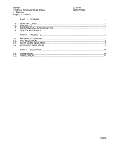 Nortrax 20 07 00 190 David Manchester Road, Ottawa INSULATION