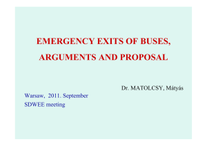 emergency exits of buses, arguments and proposal