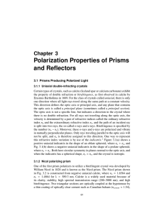 Polarization Properties of Prisms and Reflectors