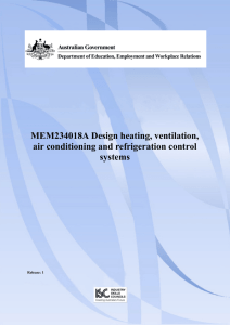MEM234018A Design heating, ventilation, air conditioning and