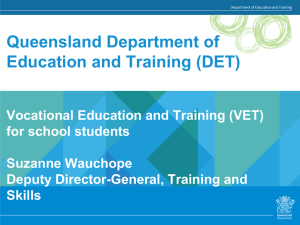 Queensland Department of Education and Training (DET)