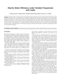 Electric Motor Efficiency under Variable Frequencies and Loads