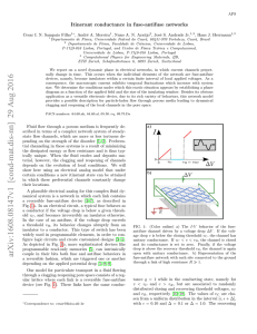 Itinerant conductance in fuse