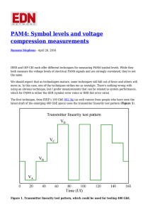 PAM4: Symbol levels and voltage compression measurements