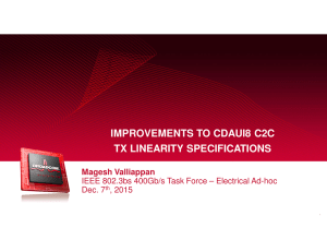 improvements to cdaui8 c2c tx linearity specifications