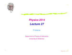 Slides - The University of Oklahoma Department of Physics and