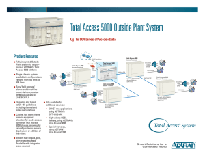 Total Access 5000 Outside Plant System