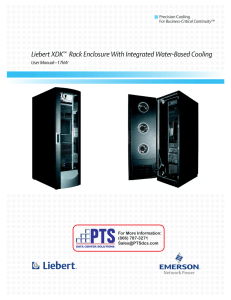 Liebert XDK™ Rack Enclosure With Integrated Water