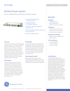 Slimline Power System - GE Industrial Solutions