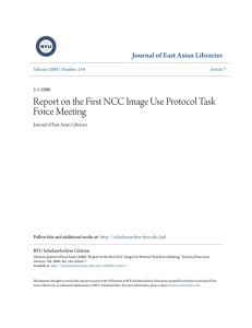 Report on the First NCC Image Use Protocol Task Force Meeting