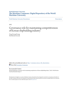 Governance role for maintaining competitiveness of Korean