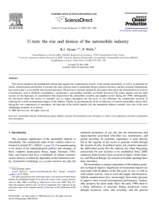 U-turn: the rise and demise of the automobile industry