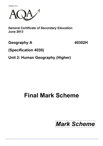 Mark Scheme - Goffs School