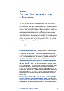 The state of the house price cycle in the euro area